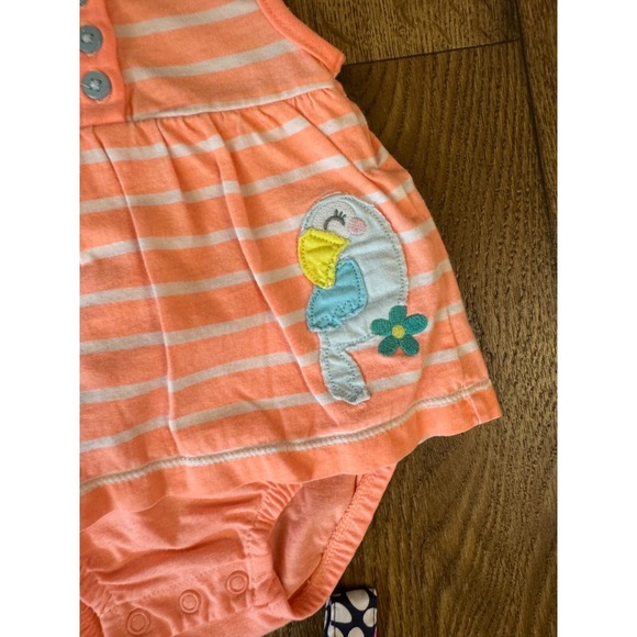 Baby Girl Clothes Lot 3 Months Dresses Rompers Summer Outfits Bundle Bird Sun - Picture 7 of 11